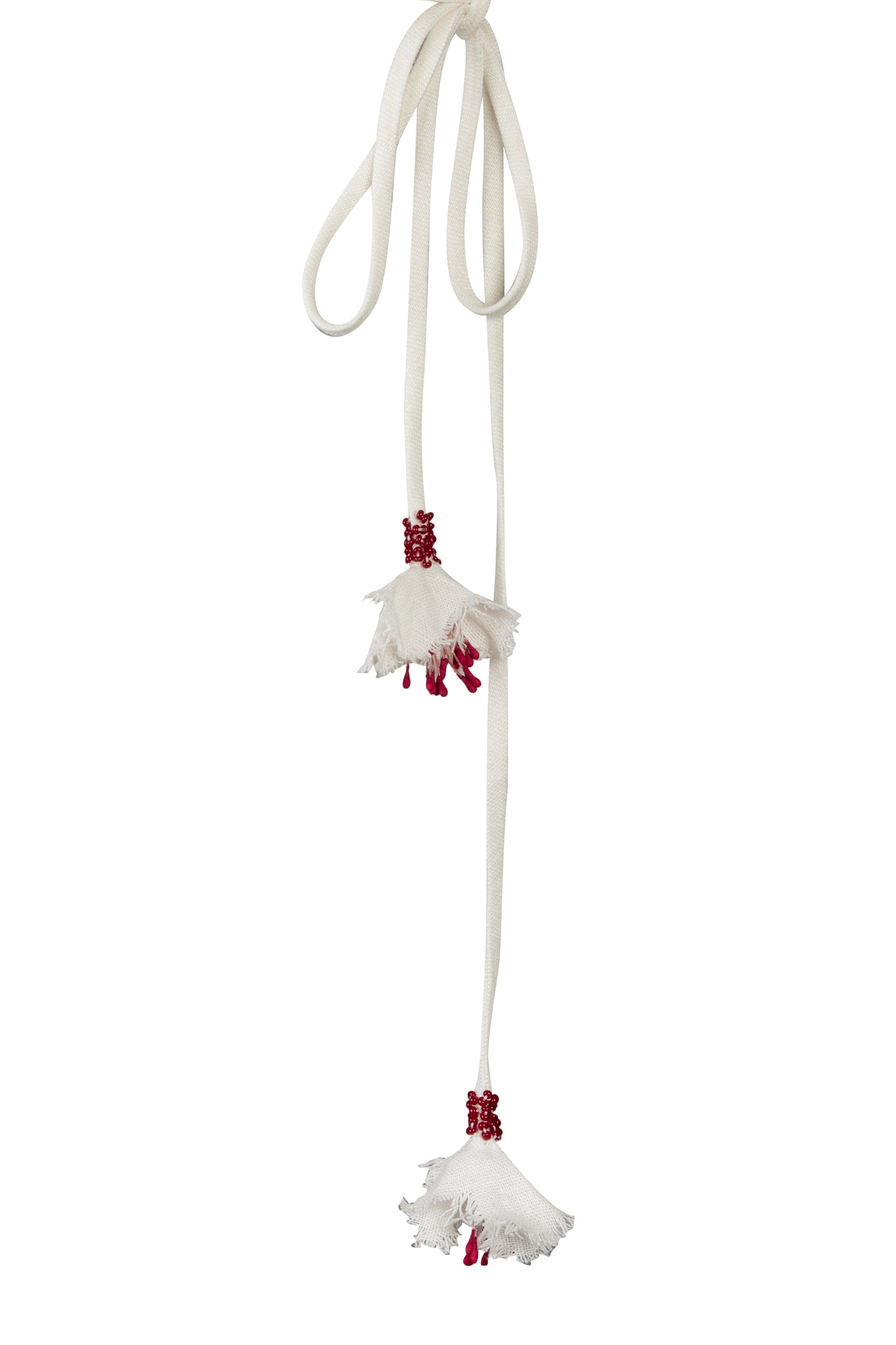 Carnation Crop Top - Ivory & Red Rosewater House