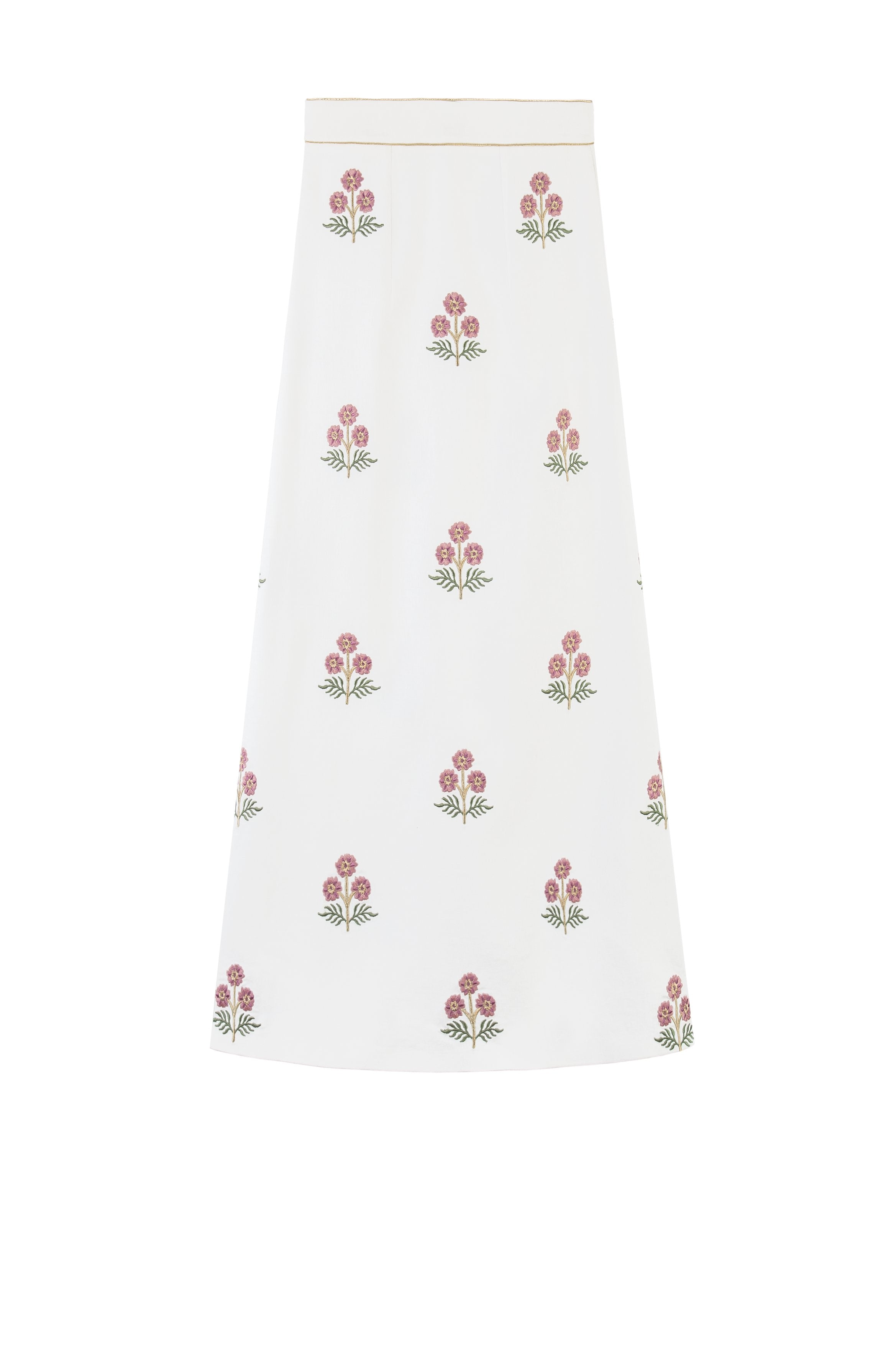 Yalda skirt - Naz Embroidered Offwhite & Pink Rosewater House