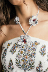Hava Bustier - Paisley Ghalamkar Tops - Bustier & Embroidered Rosewater House