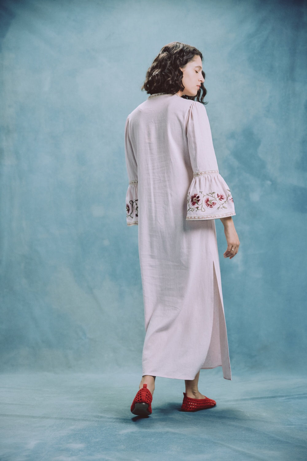 Lola Kaftan - Lola Embroidered Pink & Pink Dresses - Kaftans & Casuals Rosewater House