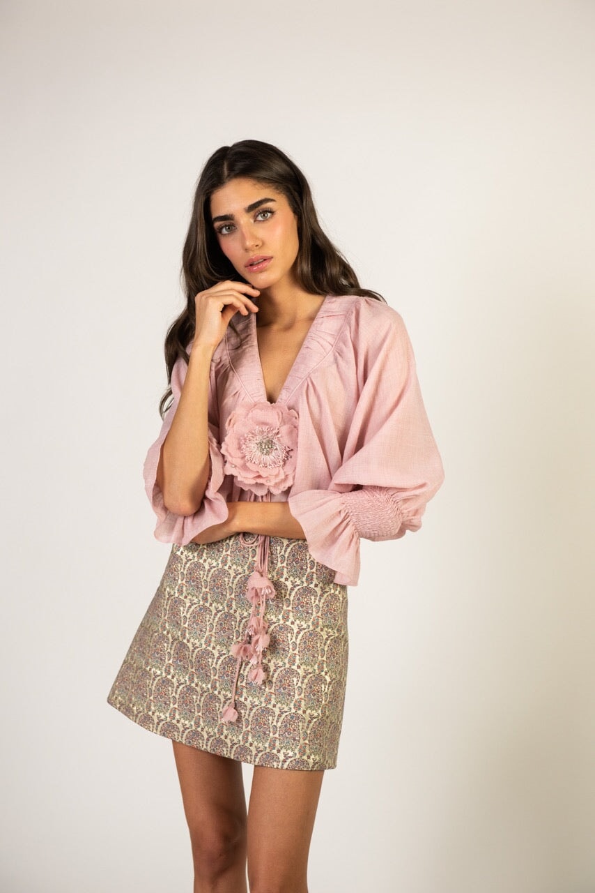 Bella Mini Skirt - Paisley Rosewater House