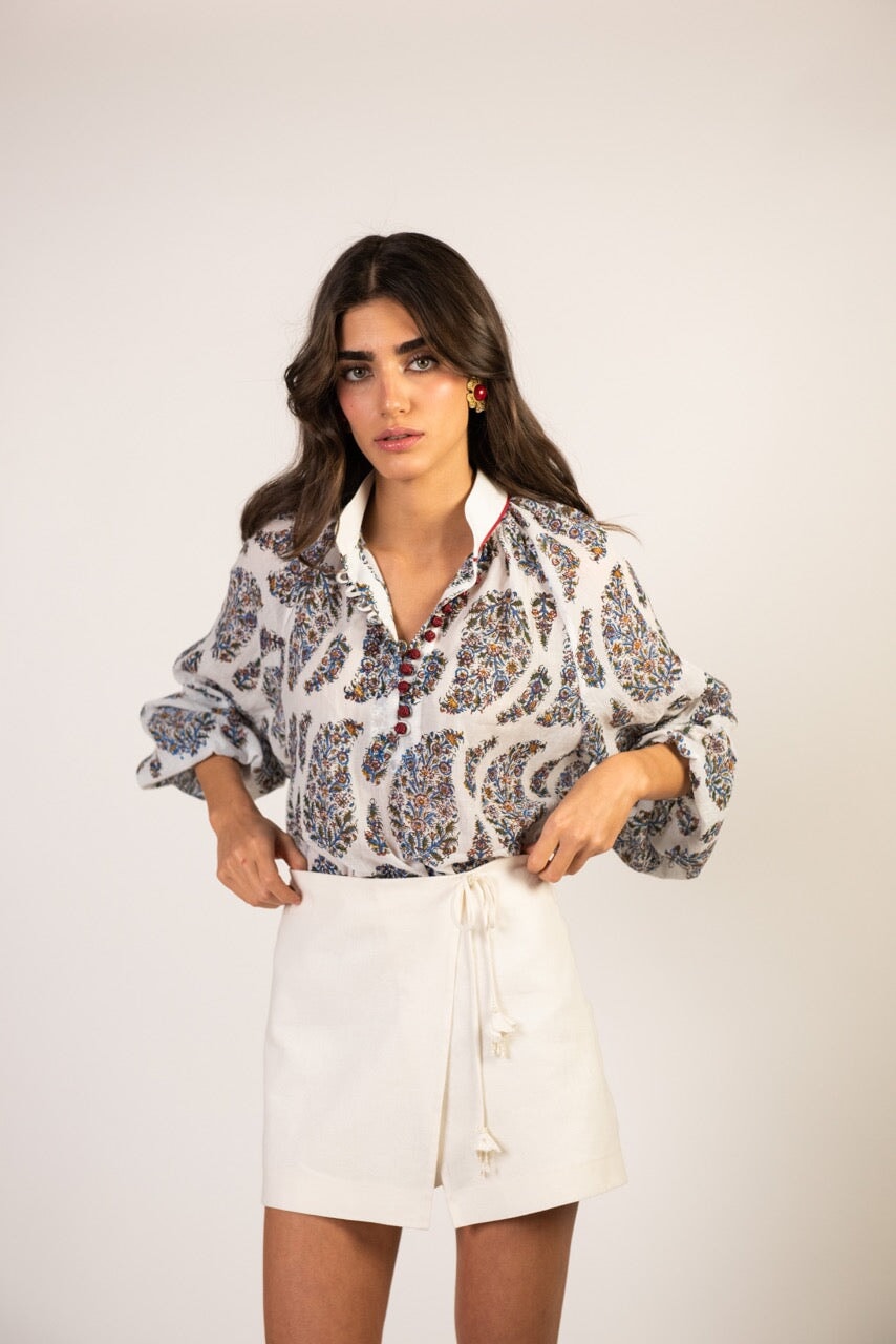 Golestan Skort - Off White Rosewater House