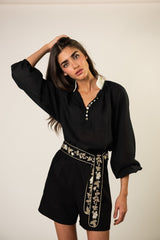Ivy Blouse - Black Rosewater House
