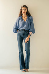 Pansy Blouse - Cobalt Blue Tops - Blouse Rosewater House