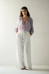 Pansy Blouse - Lilac Tops - Blouse Rosewater House