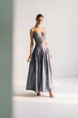 Jasmine Bustier and Yass Skirt - Blue Dresses - Formal Rosewater House