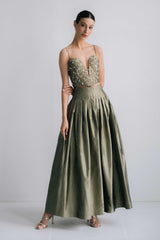 Jasmine Bustier and Yass Skirt - Olive Dresses - Formal Rosewater House