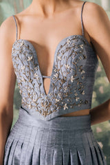 Jasmine Bustier and Yass Skirt - Blue Dresses - Formal Rosewater House