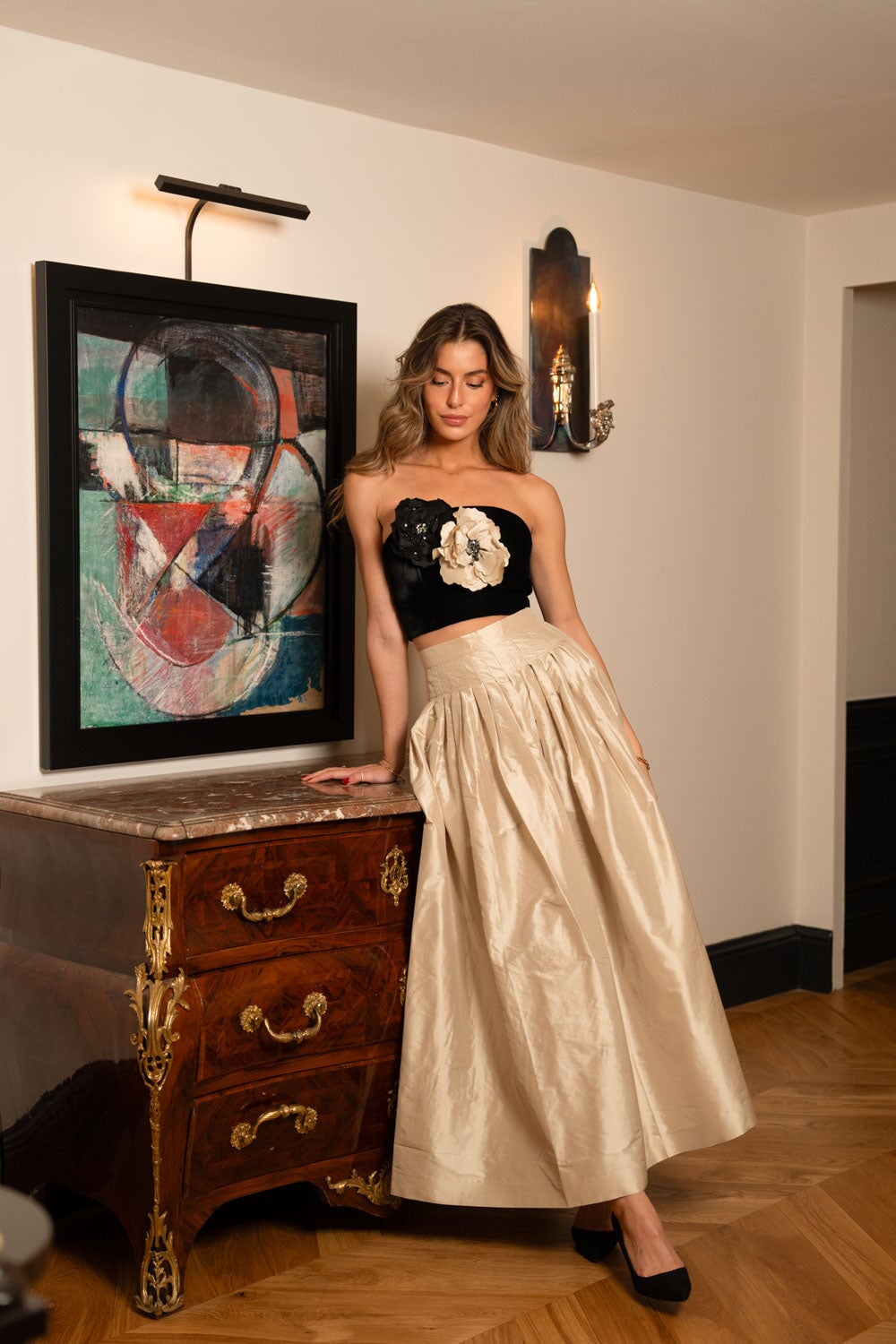 Yass Taffeta Ball Skirt - Ivory Bottoms - Skirts Rosewater House