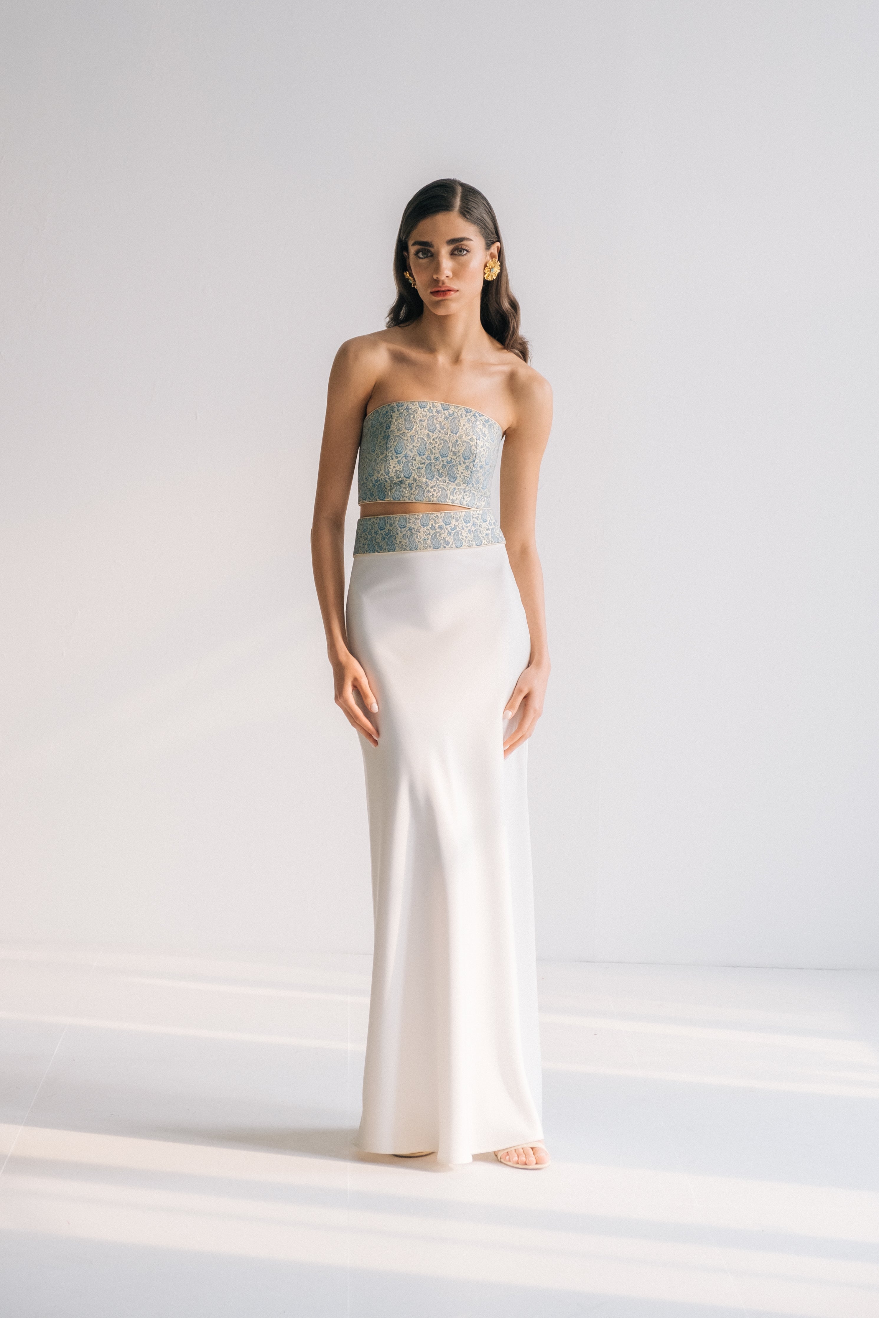 Silk Avin Maxi Slip Skirt - Ivory Bottoms - Skirts OVER THE MOON