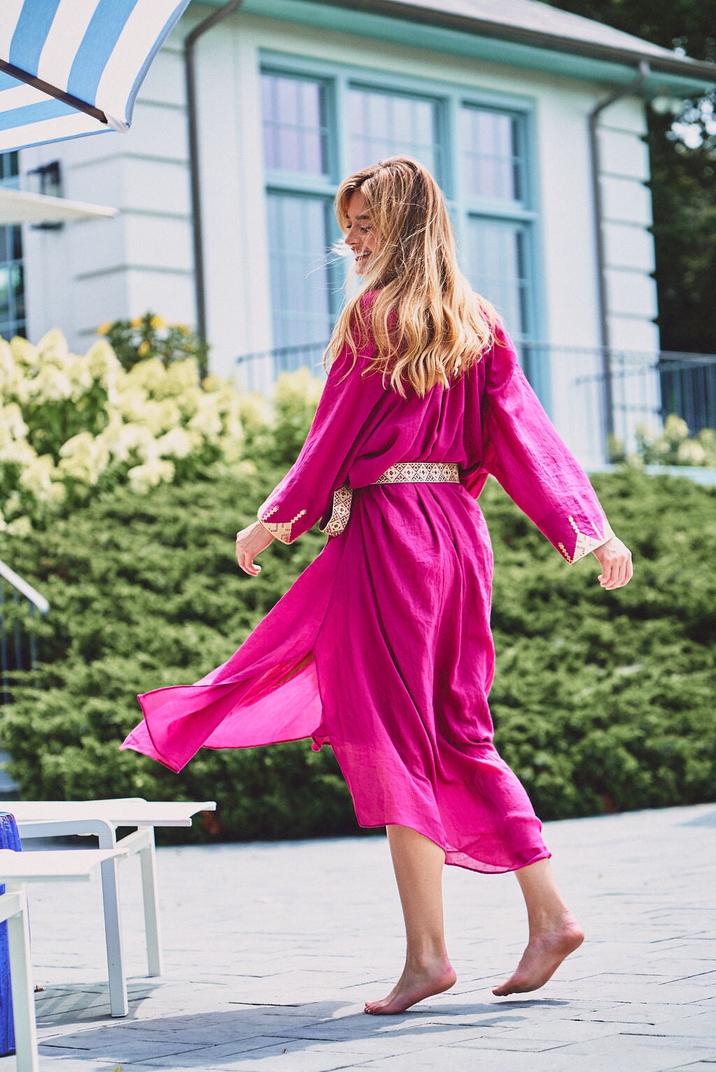 GILANEH KAFTAN - Magenta Dresses - Kaftans & Casuals Rosewater House