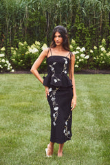 Lily Top - Black & Ivory & Gold Rosewater House