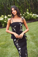 Lily Top - Black & Ivory & Gold Rosewater House