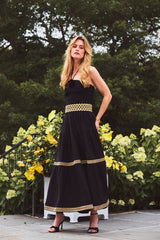 Chelgis Skirt - Black & Gold Bottoms - Skirts Rosewater House