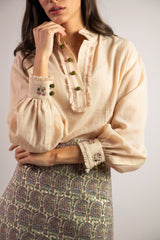 Boteh Blouse - Creme Rosewater House