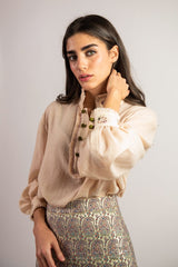 Boteh Blouse - Creme Rosewater House