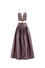 Jasmine Bustier and Yass Skirt - Violet Dresses - Formal Rosewater House
