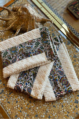 Ghalamkar Guest/Hand Towel - Blue Rosewater House