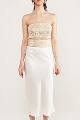 Jahan Bustier + Belt - Blush Tops Rosewater House