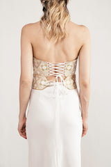 Jahan Bustier + Belt - Blush Tops Rosewater House
