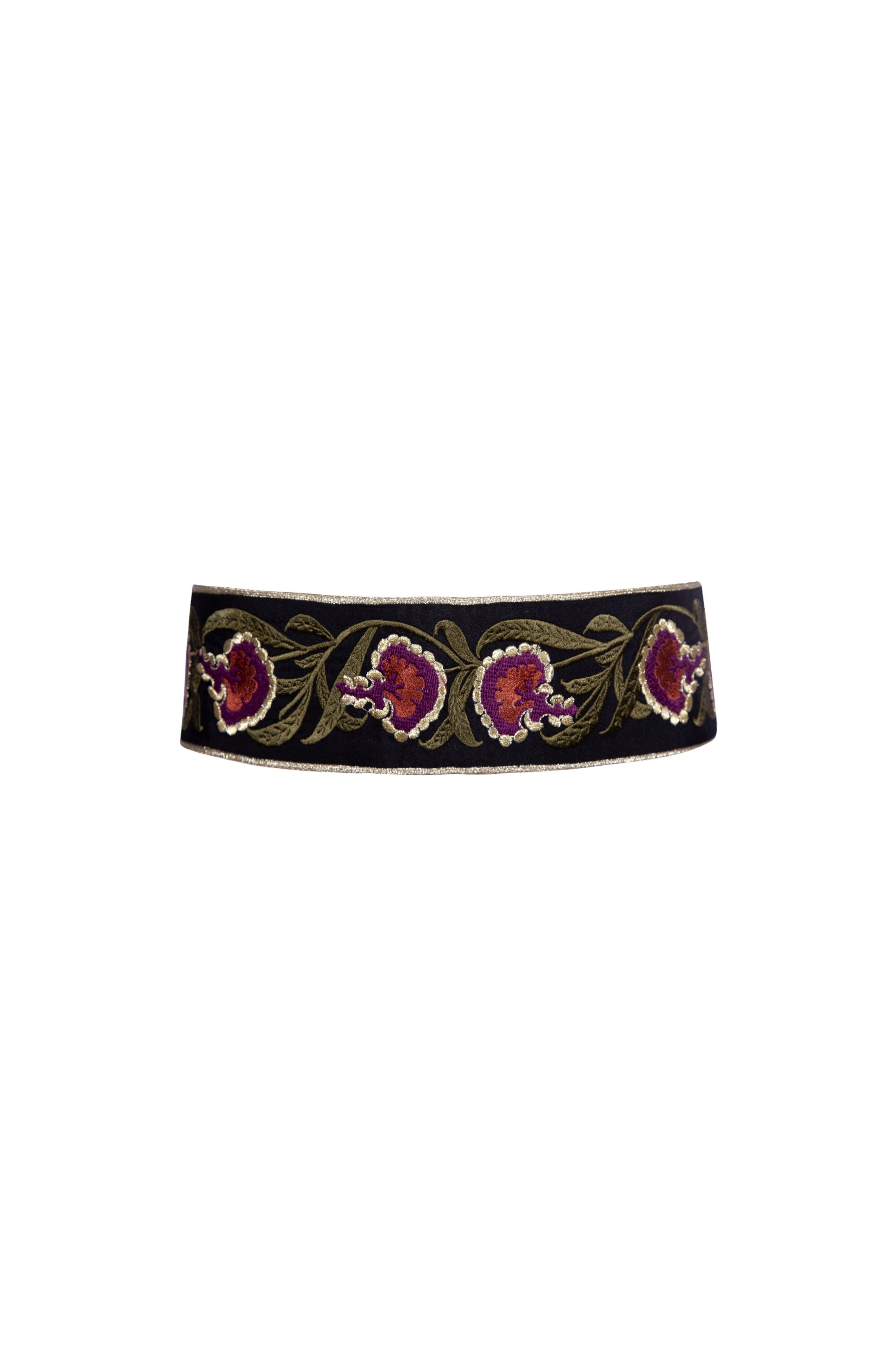 Carnation Belt- Purple/Black Belt Rosewater House