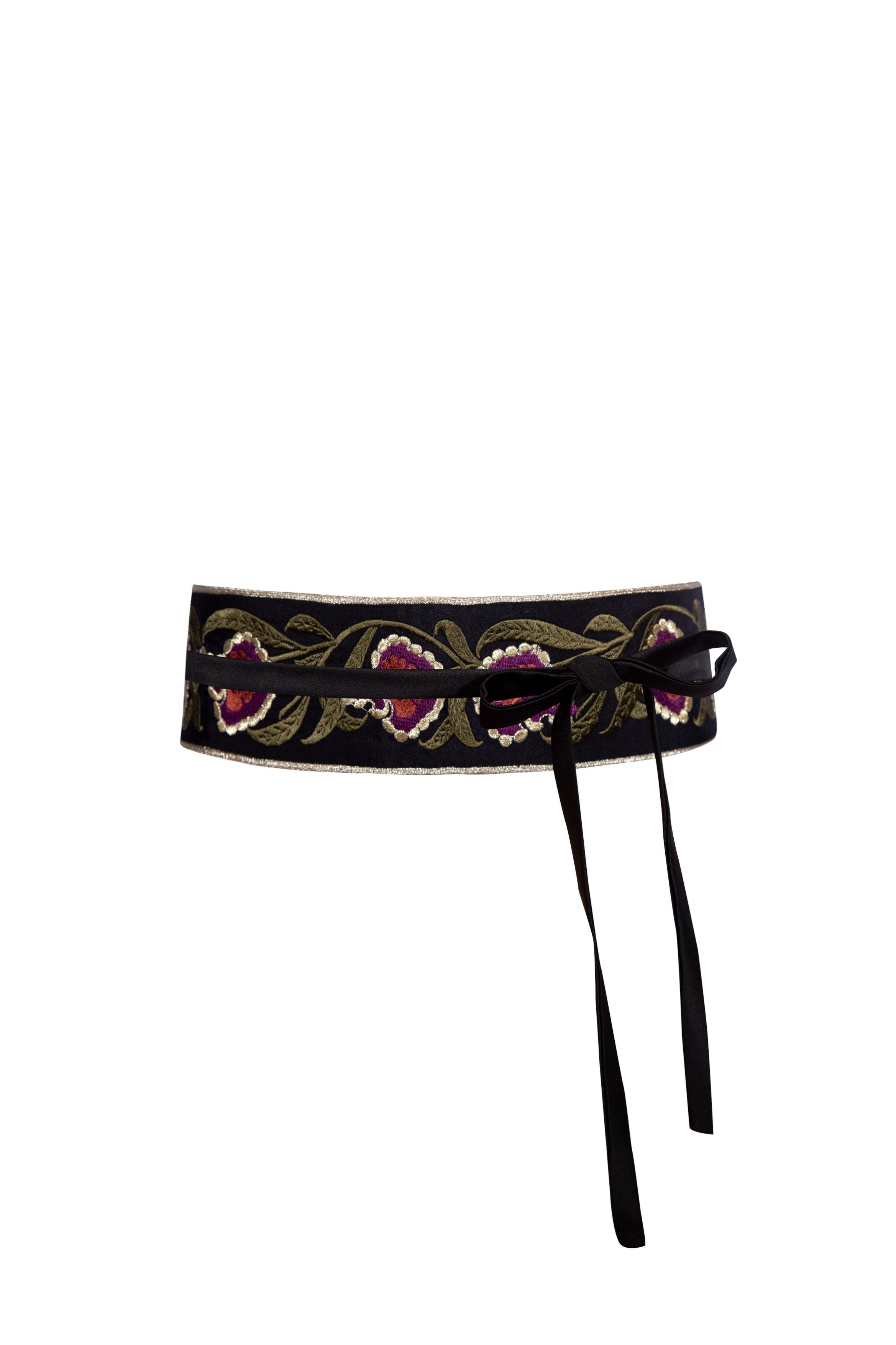 Carnation Belt- Purple/Black Belt Rosewater House