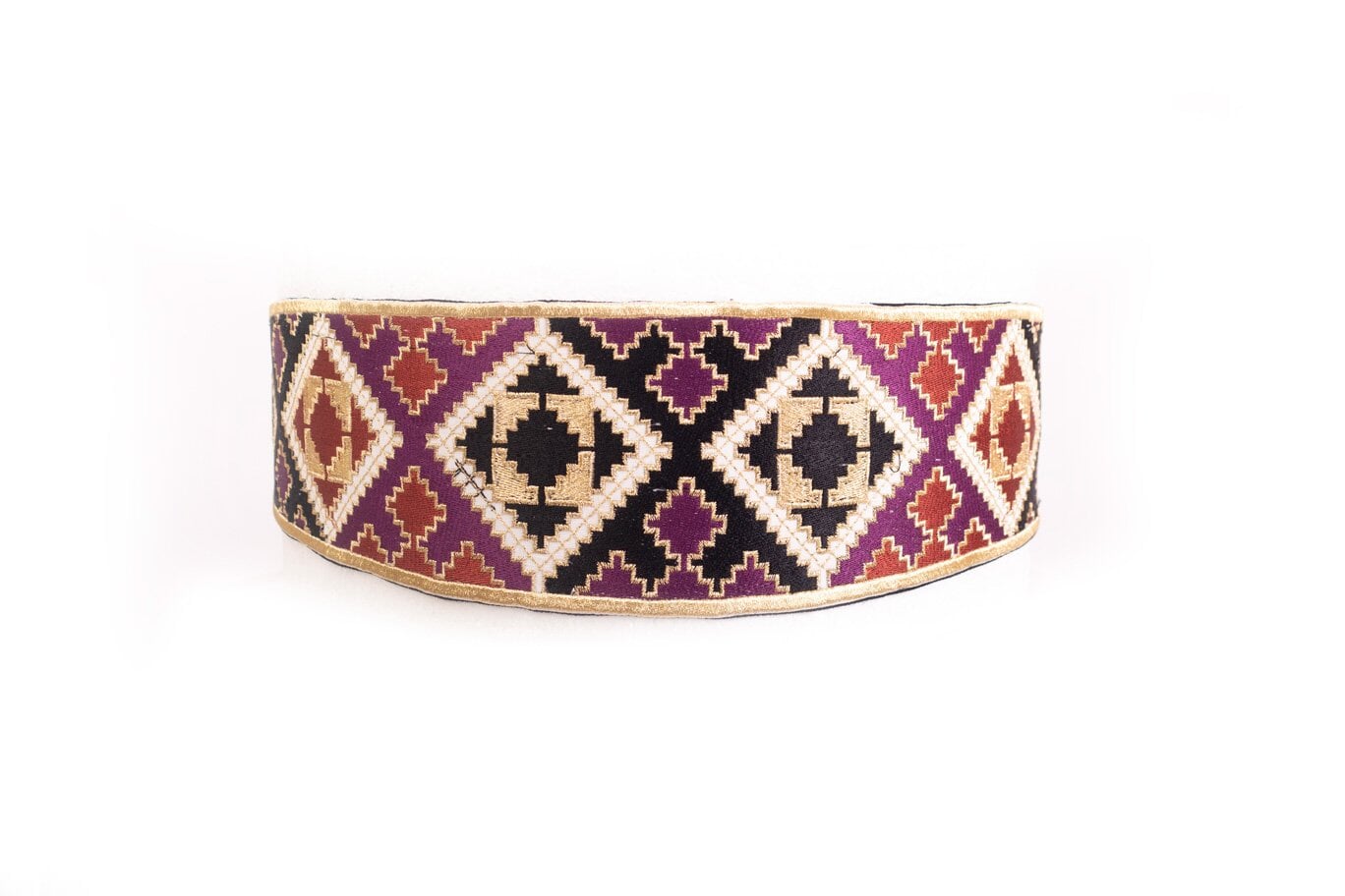 Balouch Belt - Black, Brick & Purple Accessory - Belts RoseWaterHouse