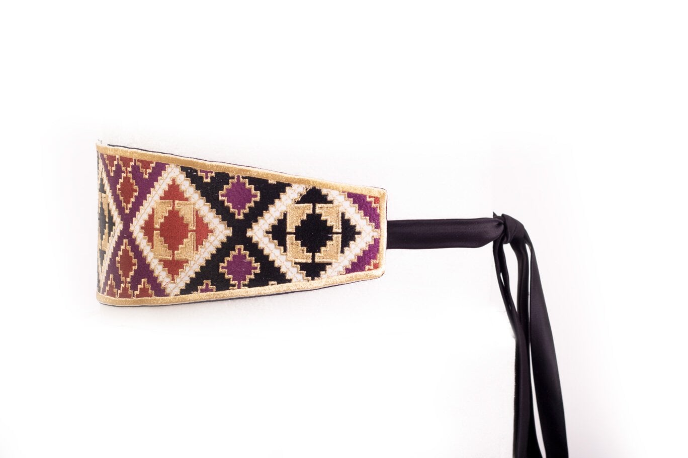 Balouch Belt - Black, Brick & Purple Accessory - Belts RoseWaterHouse