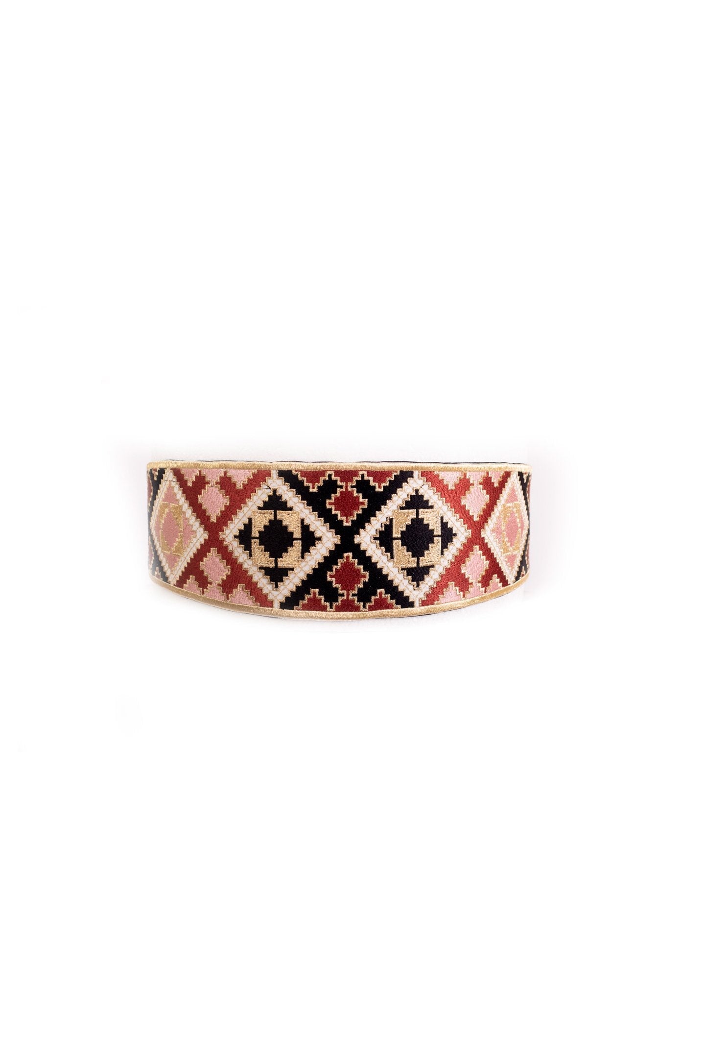Balouch Belt - Black, Brick & Pink Accessory - Belts RoseWaterHouse