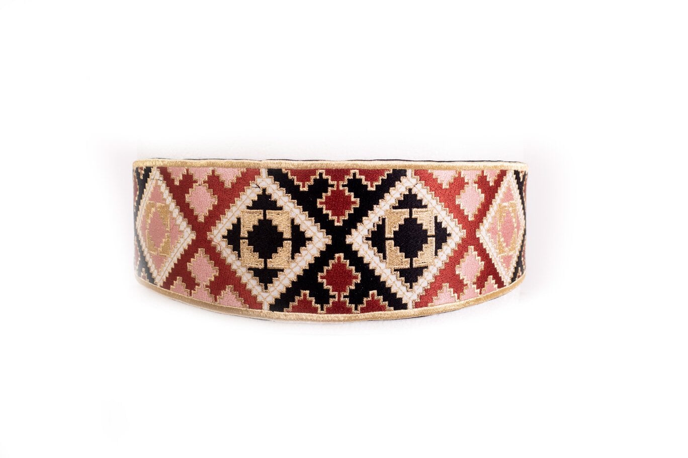 Balouch Belt - Black, Brick & Pink Accessory - Belts RoseWaterHouse
