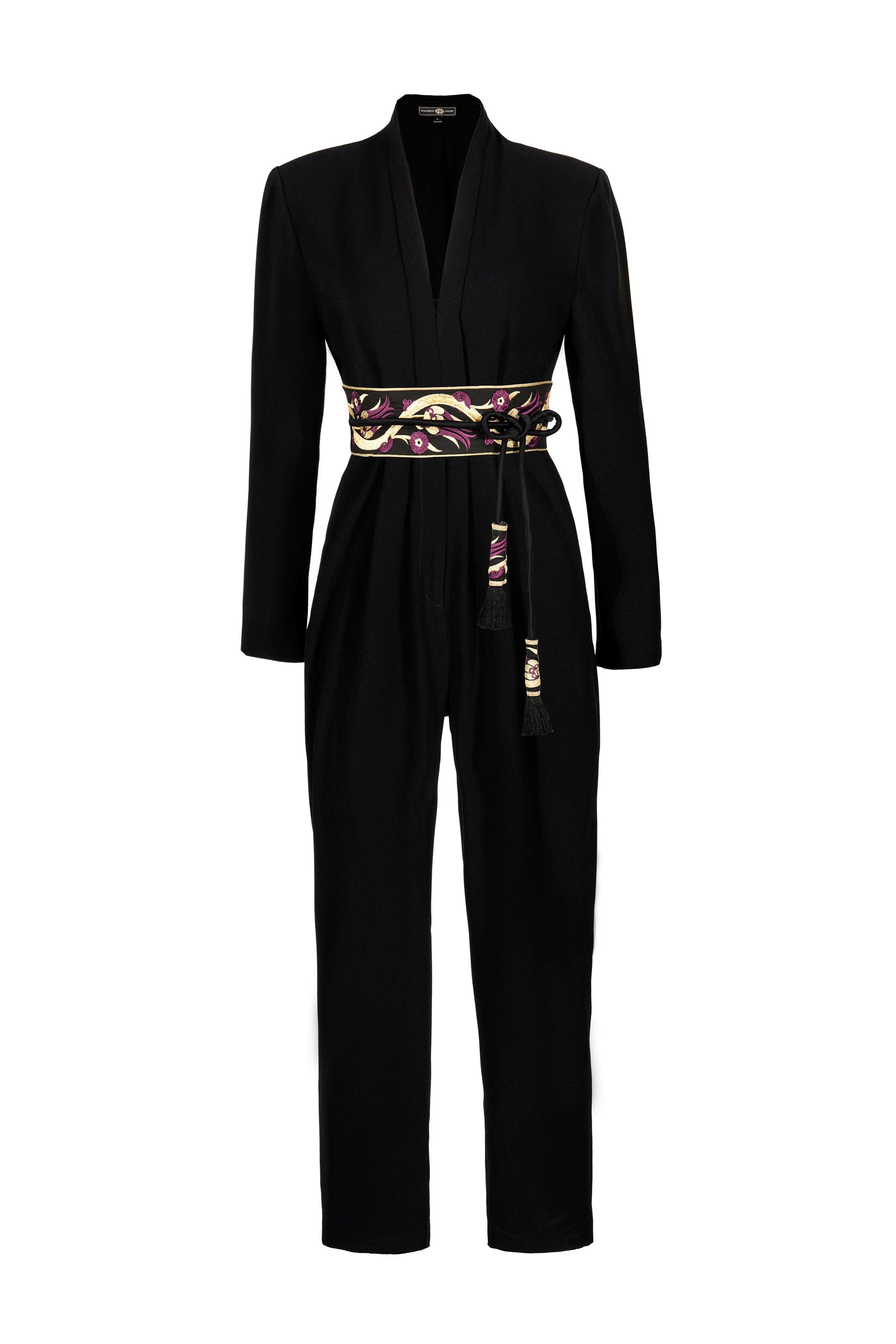Zaman V-Neck Jumpsuit Jumpsuit Rosewater House