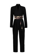 Zaman V-Neck Jumpsuit Jumpsuit Rosewater House