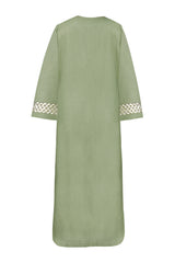 Taj Kaftan - Light Khaki Dresses - Kaftans & Casuals Rosewater House 