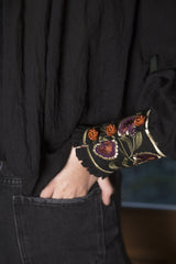 Carnation Blouse - Black Blouses Rosewater House