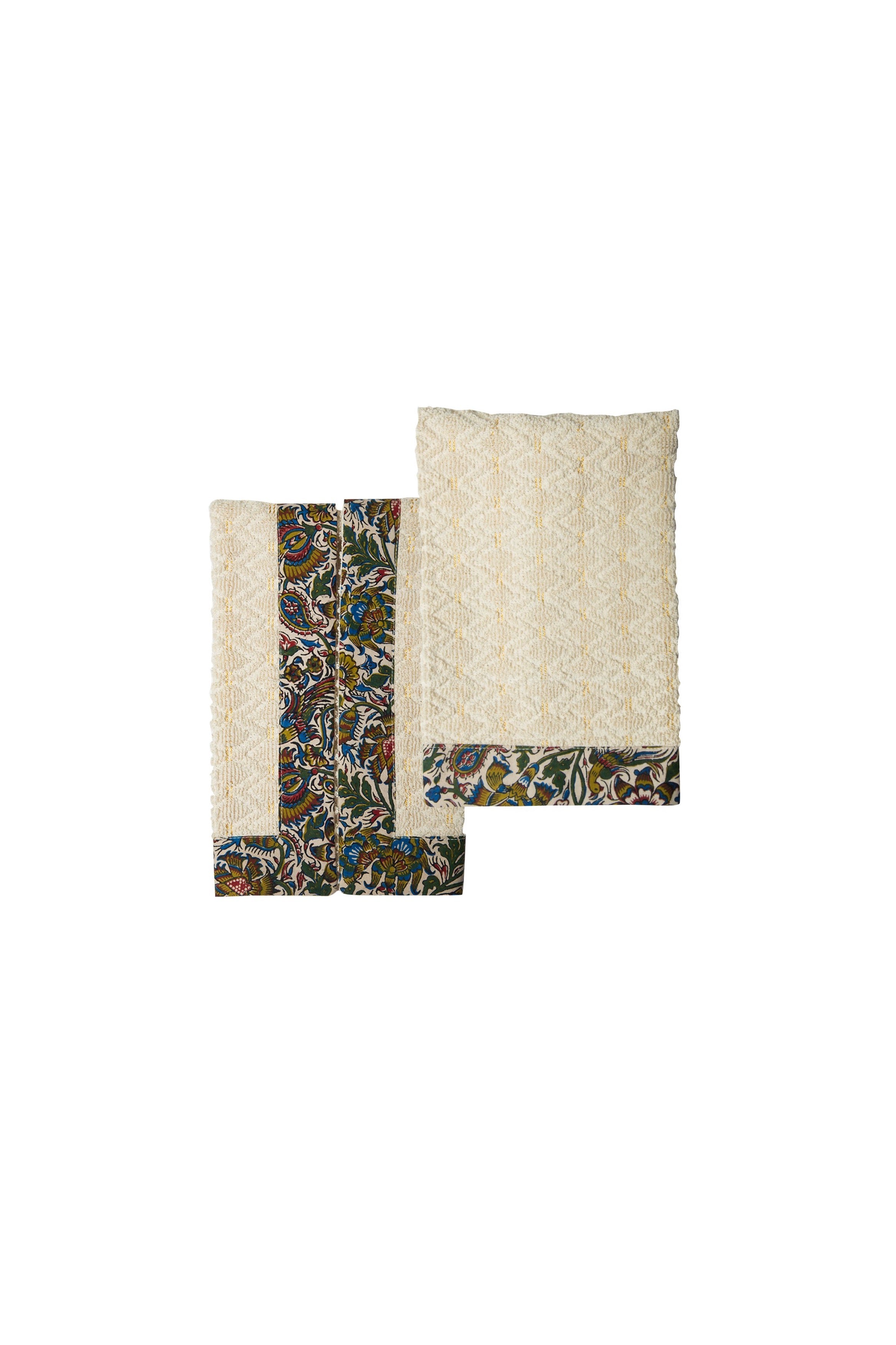 Ghalamkar Guest/Hand Towel - Blue Rosewater House