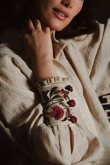 Carnation Blouse - Sand Blouses Rosewater House