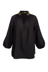 Golab Blouse - Black Tops-Blouse Rosewater House