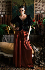 Velvet Tsarina Top - Black Rosewater House