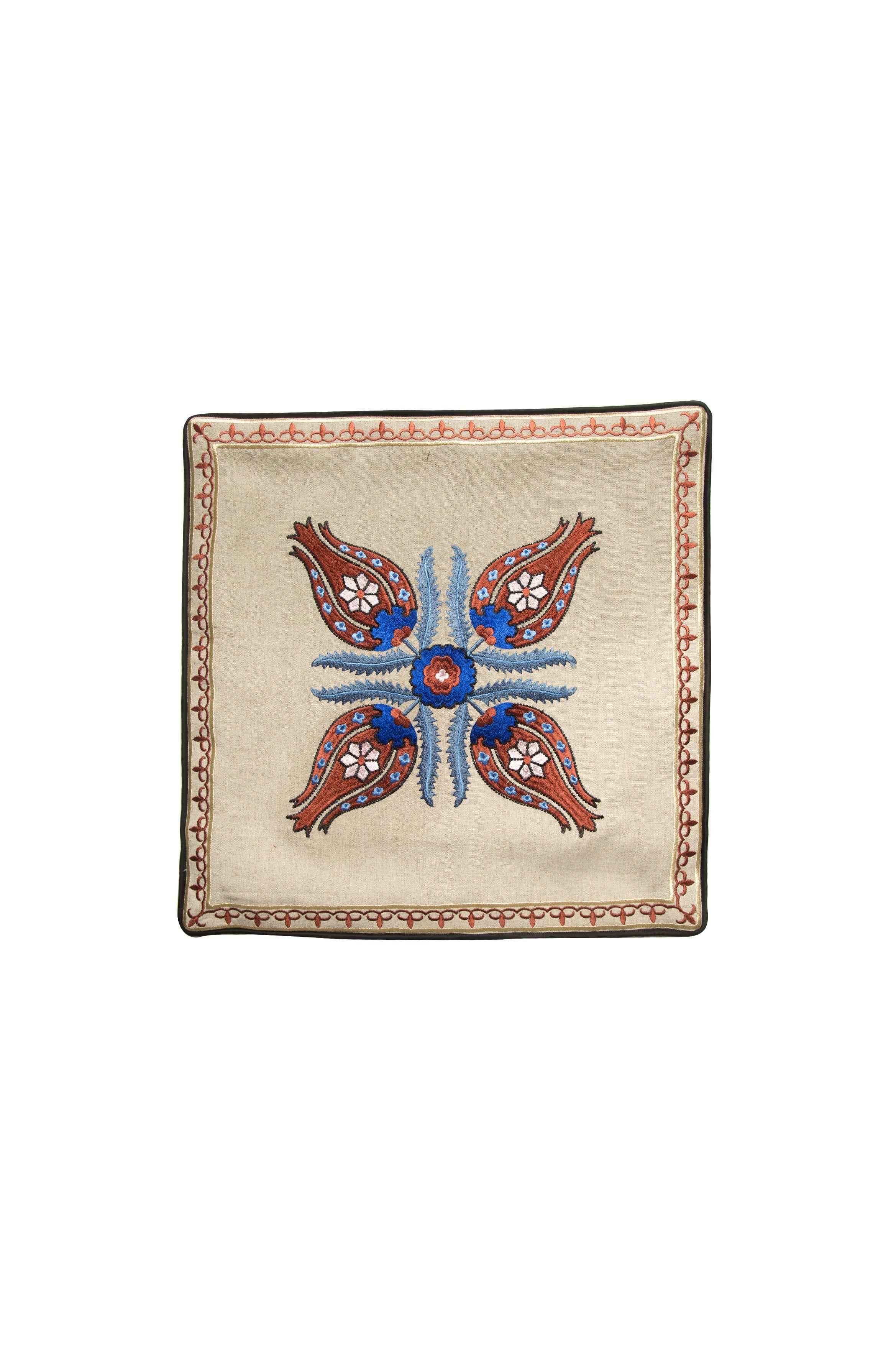 Embroidered "Laleh" Cushions Rosewater House