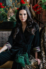 Velvet Kimono Set - Emerald Green Rosewater House