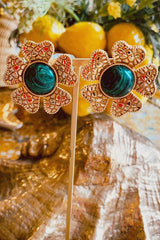 Sogol Earrings - Malachite earrings Rosewater House