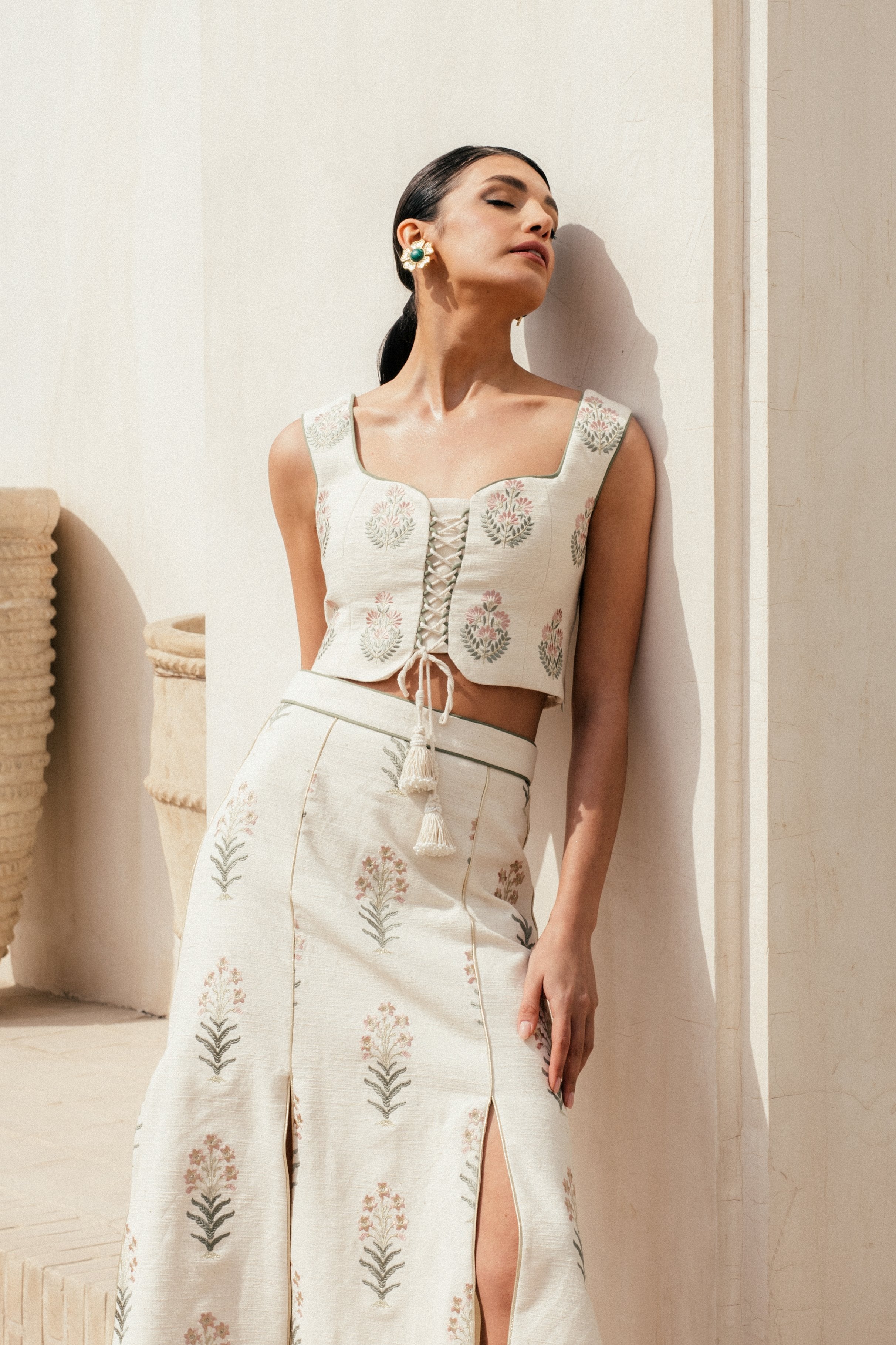 Shalimar Ensemble - Ecru Sets-Dress Rosewater House