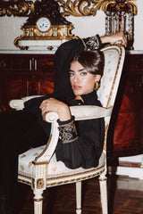 Lotus Blouse - Black Rosewater House