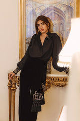 Lotus Blouse - Black Rosewater House