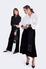 Lotus Blouse - Black Rosewater House