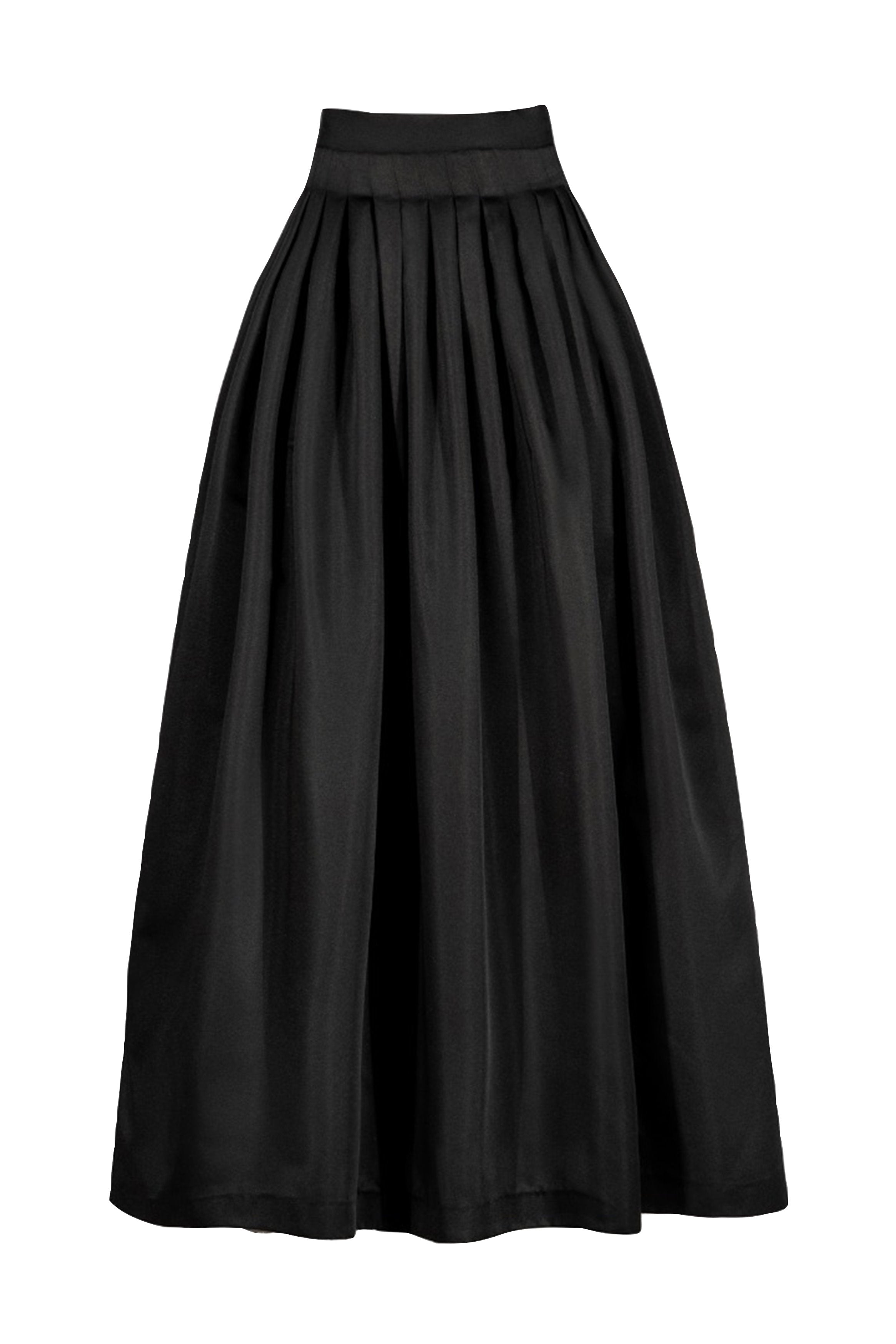 Yass Taffeta Ball Skirt - Black Long Skirts Rosewater House