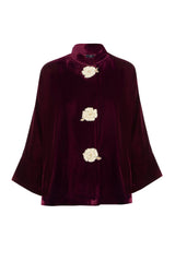 Rosa Velvet Jacket - Wine Rosewater House