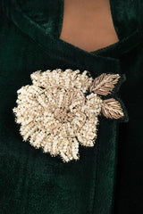 Rosa Velvet Jacket - Emerald Rosewater House