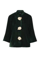 Rosa Velvet Jacket - Emerald Rosewater House