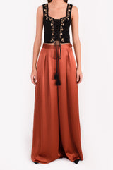 Ivy Embroidered Bustier - Black Rosewater House